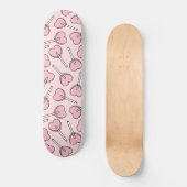 Skateboard Pink Lollipops, Heart Lollipops, Lollipop Pattern (Recto)