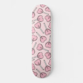 Skateboard Pink Lollipops, Heart Lollipops, Lollipop Pattern (Recto)