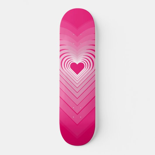 Skateboard Pink Love - Coeurs (Recto)