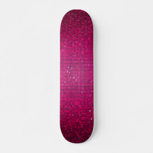 Skateboard Pink Parties scintillant Sequin Disco Old School S