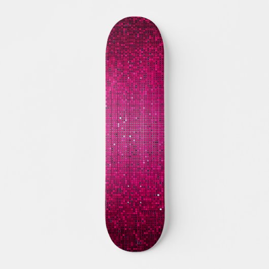 Skateboard Pink Parties scintillant Sequin Disco Old School S (Devant)
