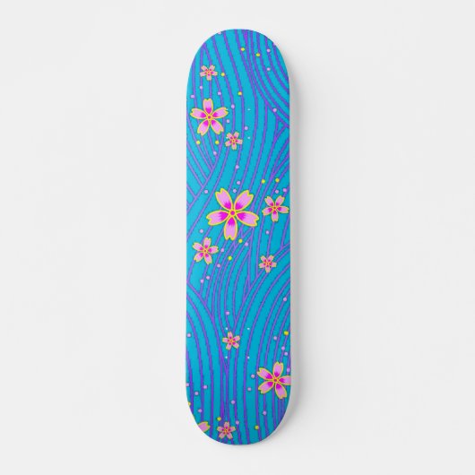 Skateboard pink purple and blue (Devant)