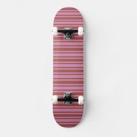 Skateboard Pink / Raspberry Stripes skboard personnalisé (Recto)