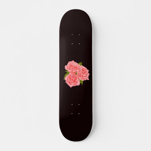 Skateboard Pink roses (Devant)