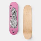 skateboard Pink SMILING GIRLY Skull (Recto)