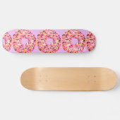 Skateboard Pink Sprinkle Donuts Girls Purple Nom personnalisé (Horz)