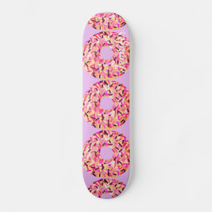 Skateboard Pink Sprinkle Donuts Girls Purple Nom personnalisé