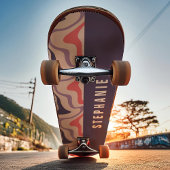 Skateboard Pink violet rétro moderne Abstrait marbre torse