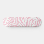Skateboard Pink Zebra Stripes Wild Animal Print Zebra Pattern (Horz)