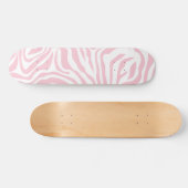Skateboard Pink Zebra Stripes Wild Animal Print Zebra Pattern (Horz)