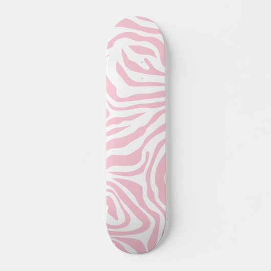 Skateboard Pink Zebra Stripes Wild Animal Print Zebra Pattern (Devant)