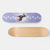 Skateboard Pinscher de dobermann de bande dessinée (oreilles (Horz)