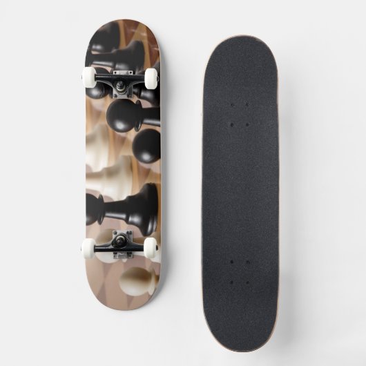 Skateboard Pions sur le tableau d'échecs (Recto)