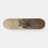 Skateboard Pirate crâne et arêtes croisées (Horz)