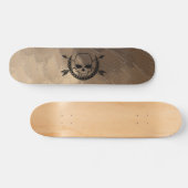 Skateboard Pirate crâne et arêtes croisées (Horz)