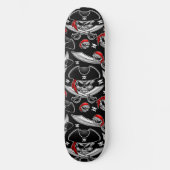 Skateboard Pirate Skull avec Sabres croisés (Recto)