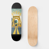 Skateboard Pittsburgh Steel City Skyline Bridge Pennsylvanie  (Recto)