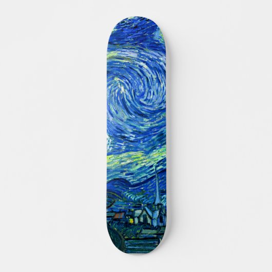 Skateboard Pix-Dezines van gogh nuit étoilée (Devant)
