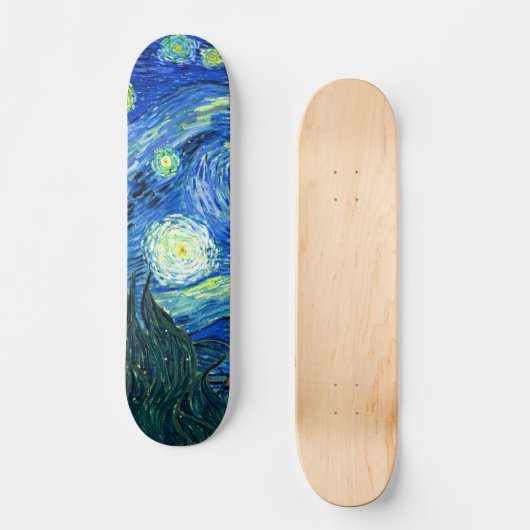 Skateboard Pix-Dezines van gogh nuit étoilée (Recto)