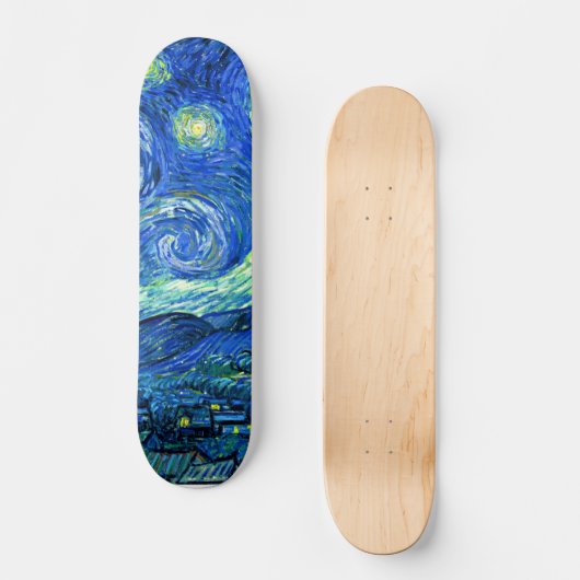 Skateboard Pix-Dezines van gogh nuit étoilée (Recto)