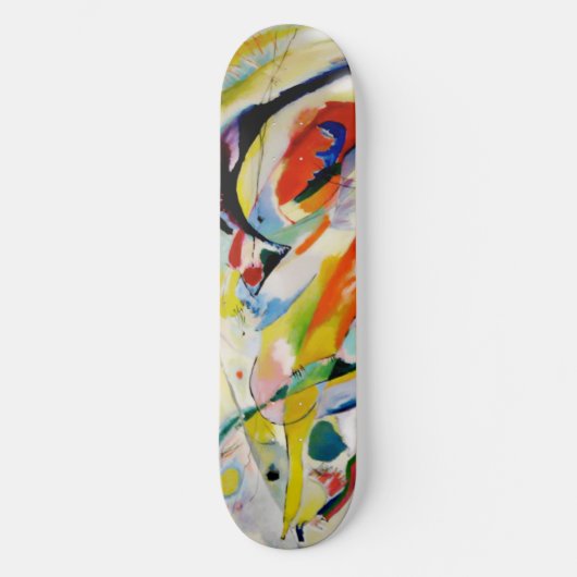 Skateboard PixDezines panneau mural Kandinsky 1914/abstrait (Recto)