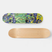Skateboard PixDezines van gogh irises violettes (Horz)