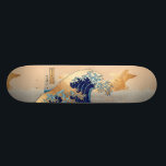 Skateboard PixDezines Vintage, grande vague, Hokusai 葛 飾 北 斎<br><div class="desc">PixDezinves Vintage d'art japonais avec un faux accent or. La Grande Vague de Kanagawa est l'une des plus connues au monde. L'artiste,  Hokusai,  1832 (période Edo). Représentation d'okinami comme les grandes vagues,  PAS le tsunami.  Numériquement amélioré par PixDezines.Copyright © 2008-2014 PixDezines.com™ et PixDezines™ sur zazzle.com</div>
