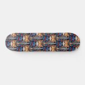 Skateboard Pixel de chats Samurai (Horz)