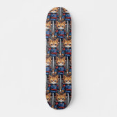 Skateboard Pixel de chats Samurai (Devant)