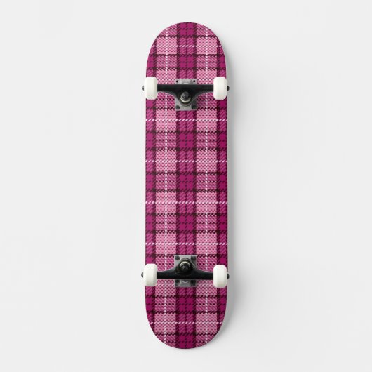 Skateboard Pixel Plaid_Magenta-Black (Recto)