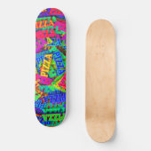 Skateboard Pizza Arc-en-ciel Néon (Recto)