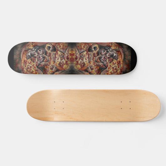 Skateboard Pizza deathtrap graphique art abstrait  (Horz)