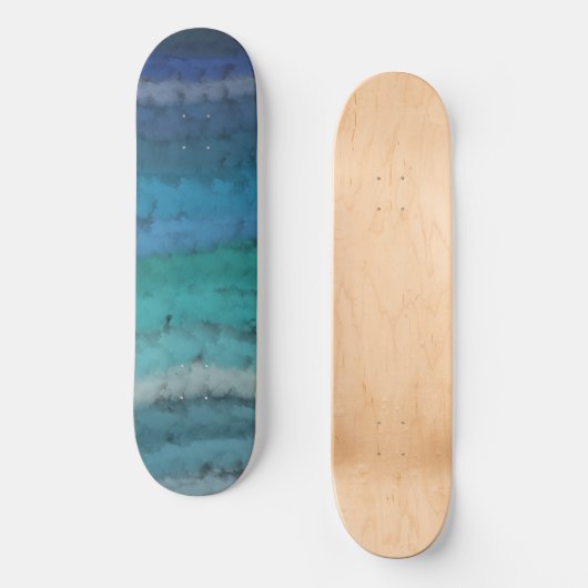 Skateboard Plage Côtière Vagues salées sur Noir (Recto)