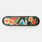 Skateboard Plage du Paradis tropical & Fleurs Art (Horz)