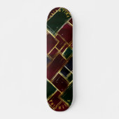 Skateboard Plaid de vacances de luxe avec accents dorés borde (Devant)