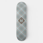 Skateboard Plaid Monogramme personnalisé / Motif Tartan (Recto)
