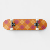 Skateboard Plaid polarisé dans l'orange et le rose (Horz)