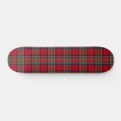 Skateboard Plaid Red Green Rustic Classic Stewart Tartan (Horz)