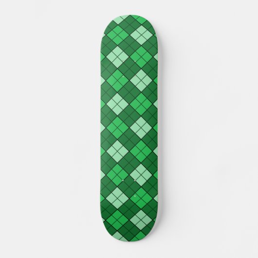 Skateboard Plaid vert (Recto)