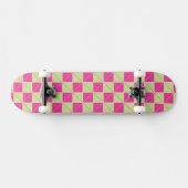 Skateboard Plaid vert et rose Geo (Horz)