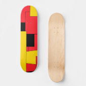 Skateboard Plaisir géométrique dans les couleurs vives (Recto)
