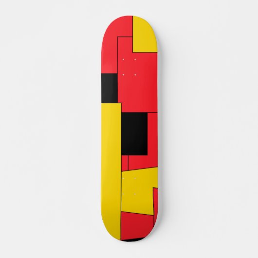 Skateboard Plaisir géométrique dans les couleurs vives (Devant)