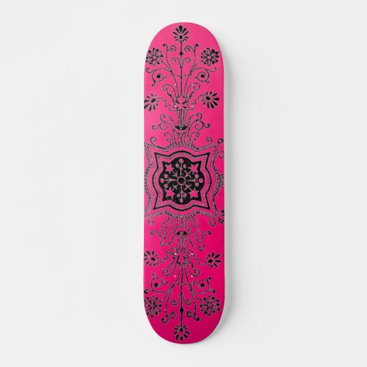Skateboard Plan Foral Rose Patinage (Devant)