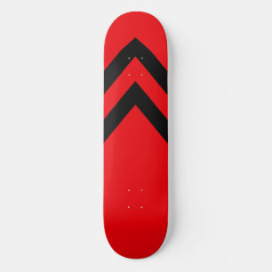 Skateboard Planche à roulettes à chevrons rouges et noirs