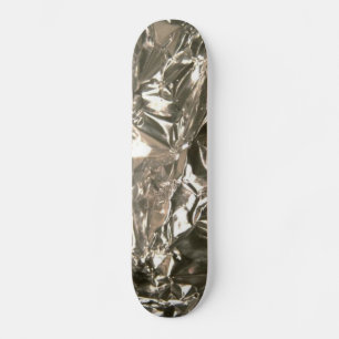 Skateboard Planche à roulettes à motif de feuille d'argent