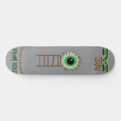 Skateboard Planche à roulettes à œil vert effrayant (Horz)