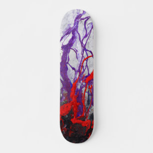 Skateboard Planche à roulettes abstraite avec veines de marbr