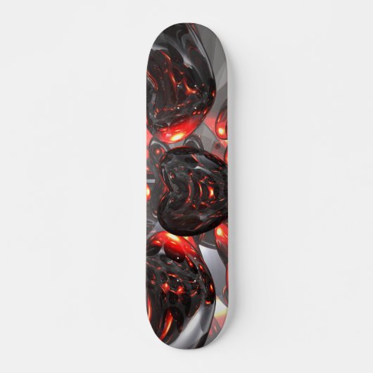 Skateboard Planche à roulettes abstraite de coeurs foncés (Devant)