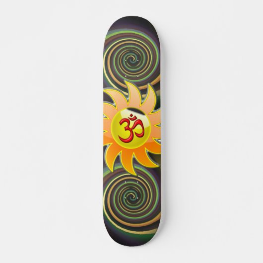 SKATEBOARD PLANCHE À ROULETTES ABSTRAITE D'OM (Devant)
