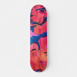 Skateboard Planche à roulettes abstraite Valiant 1 Rouge Bleu